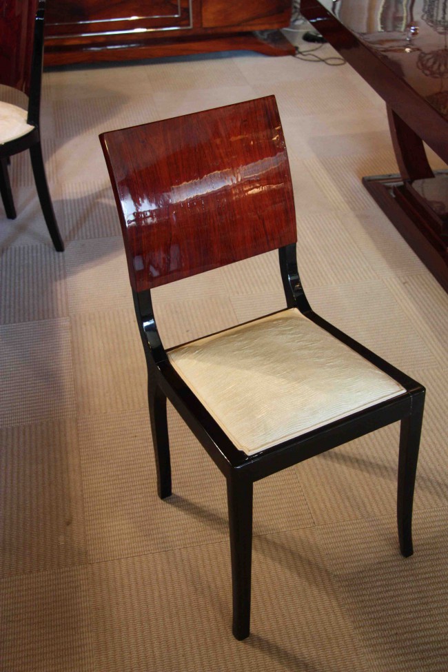 6 Chaises,chairs art deco en palissandre de Rio/art deco dining room chair rosewood VENDU/SOLD