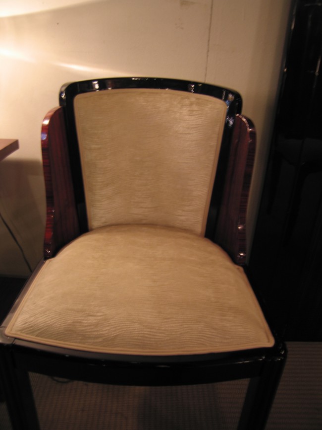 Six chaises art déco en palissandre de Rio /dining room chairs art deco  rosewood