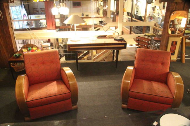 Salon art deco ,deux fauteuils et un canapè ref sl : 1