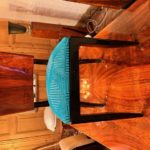 Six chaise bois laquè noir et palissandre de Rio