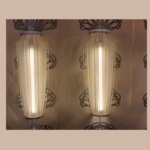 Appliques Art deco Sabino verre et Chrome