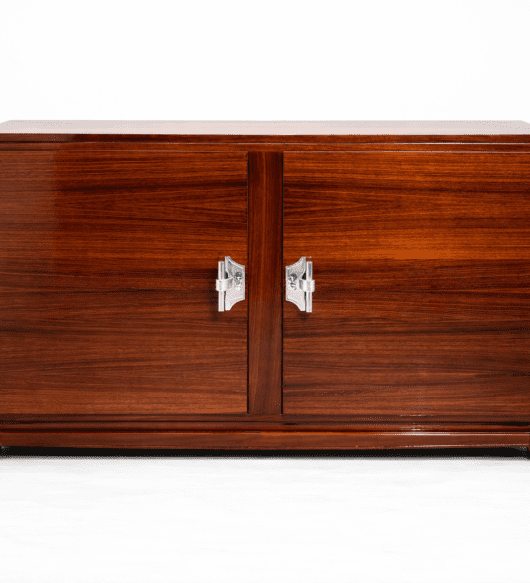 Enfilade Art Déco palissandre des indes étagères amovibles