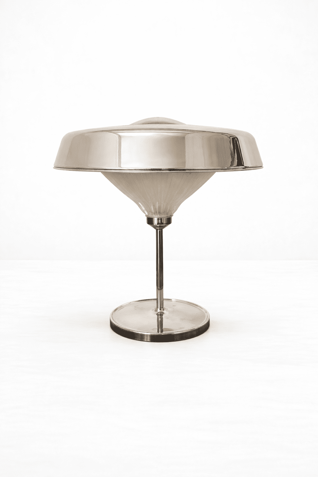 Lampe Art Déco chrome et verre