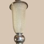 Lustre art déco chrome et verre – Image 2