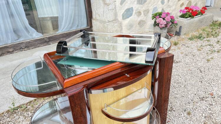 Bar art déco palissandre de Rio – Image 4