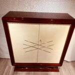 secrétaire art déco acajou et parchemin – Image 4