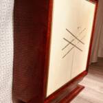 secrétaire art déco acajou et parchemin – Image 2