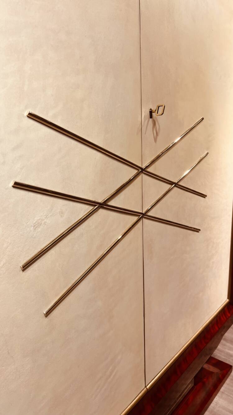 secrétaire art déco acajou et parchemin – Image 5