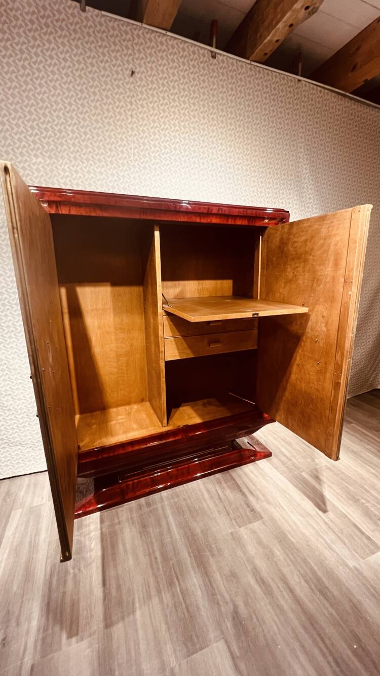 secrétaire art déco acajou et parchemin – Image 7