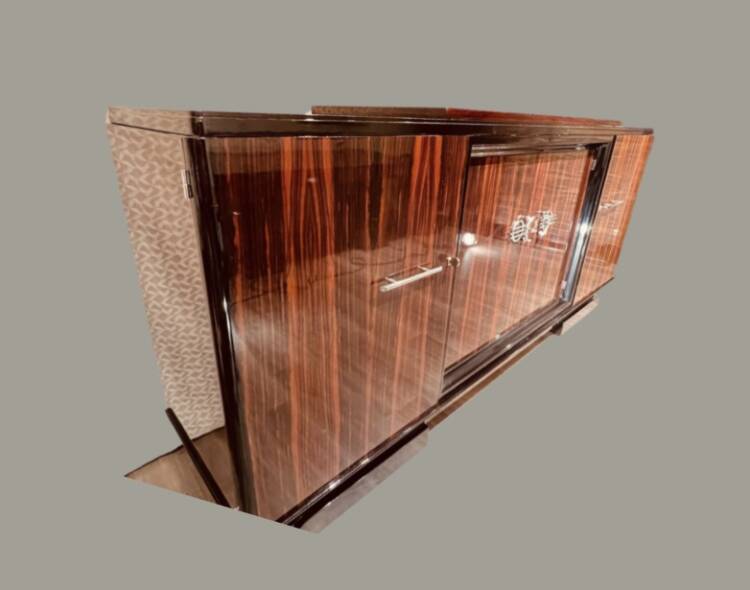 Enfilade art deco ébène de Macassar – Image 3