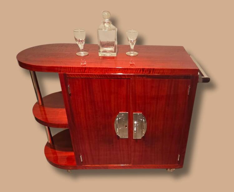 Bar art deco en palissandre des indes – Image 5