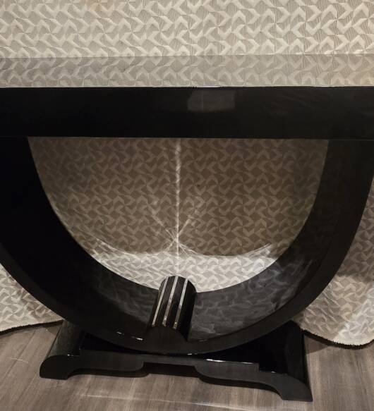 Console Art Déco laquée noire