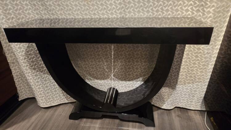 Console Art Déco laquée noire