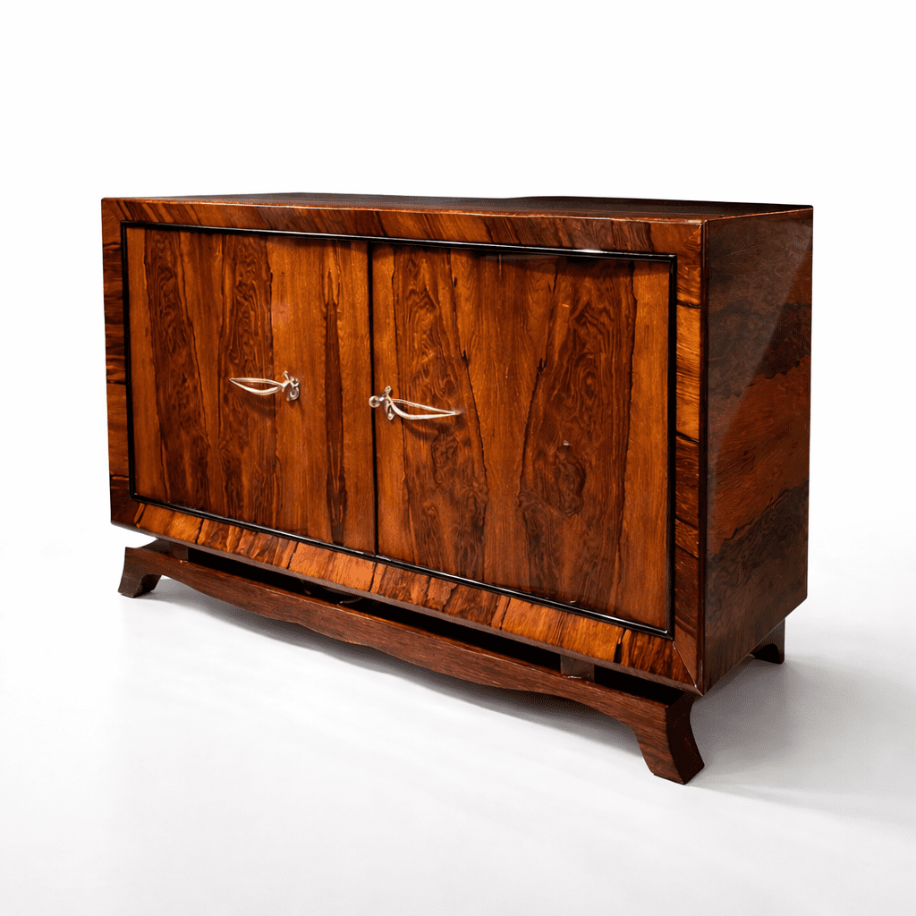 Enfilade Art Déco en palissandre de Rio à deux portes