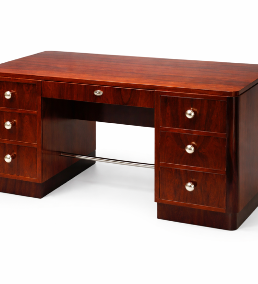 Bureau plat Art Déco en palissandre de Rio